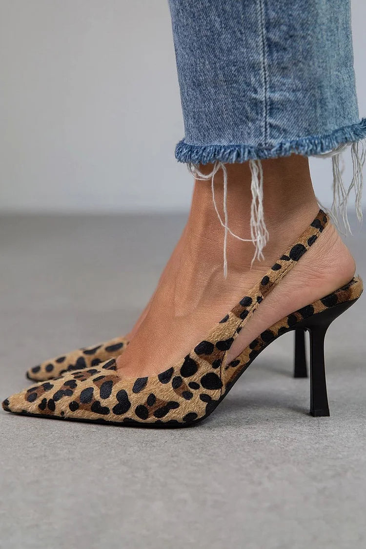 B&M™ | Décolleté Leopardati Slingback