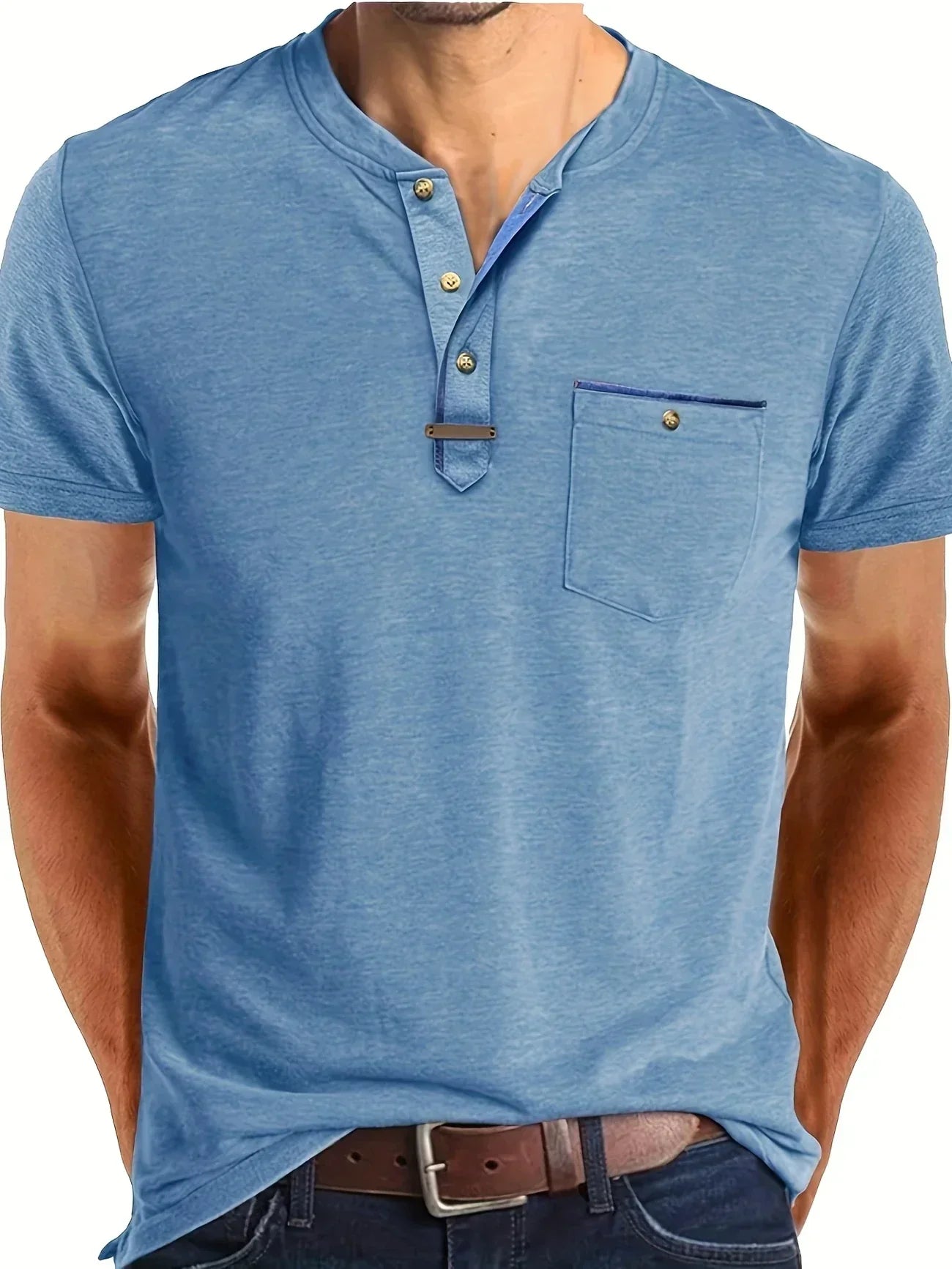 B&M™ | T-shirt elegante con colletto rotondo e tasca