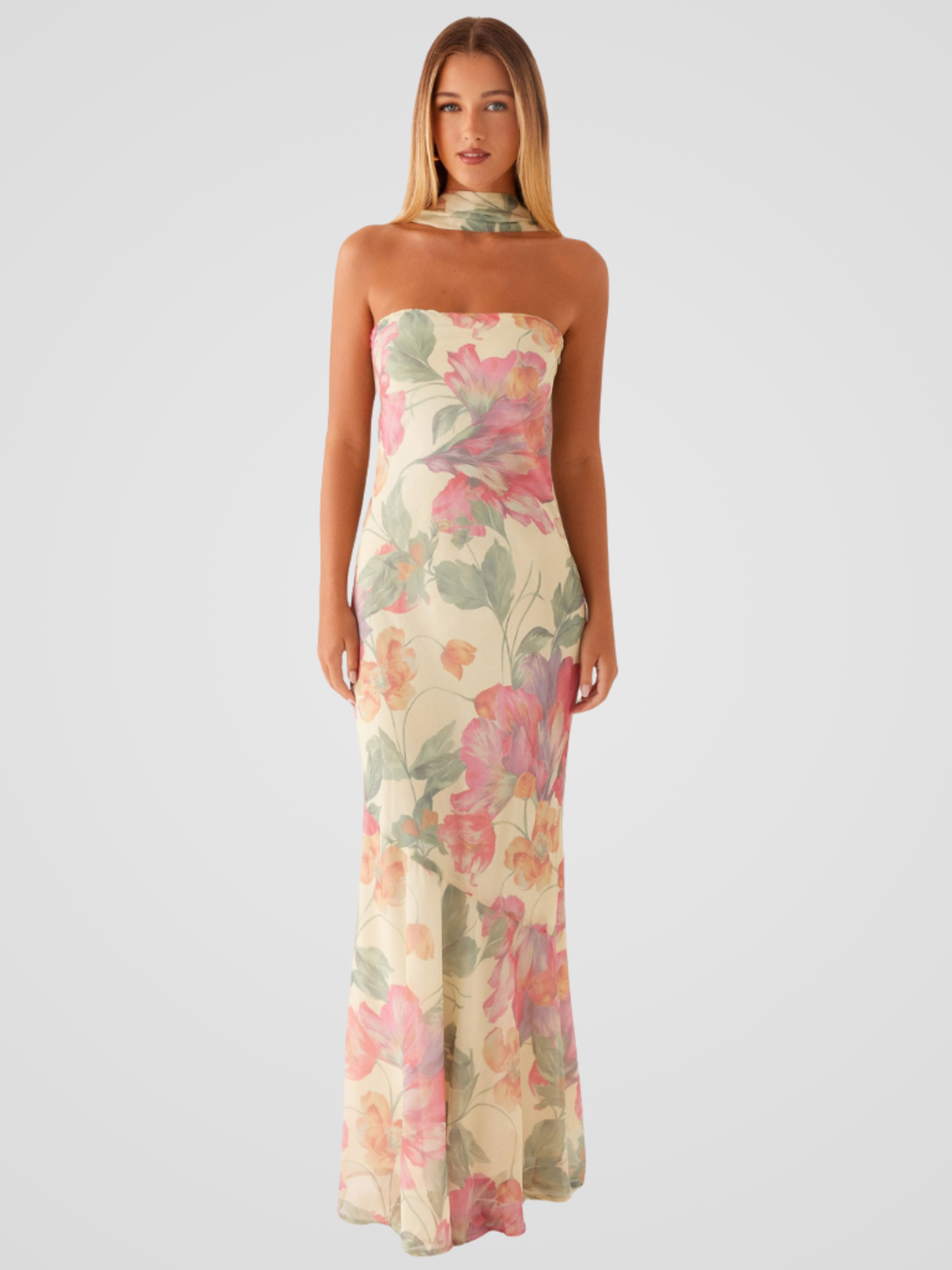 B&M™ | Abito Bandeau in Chiffon Floreale