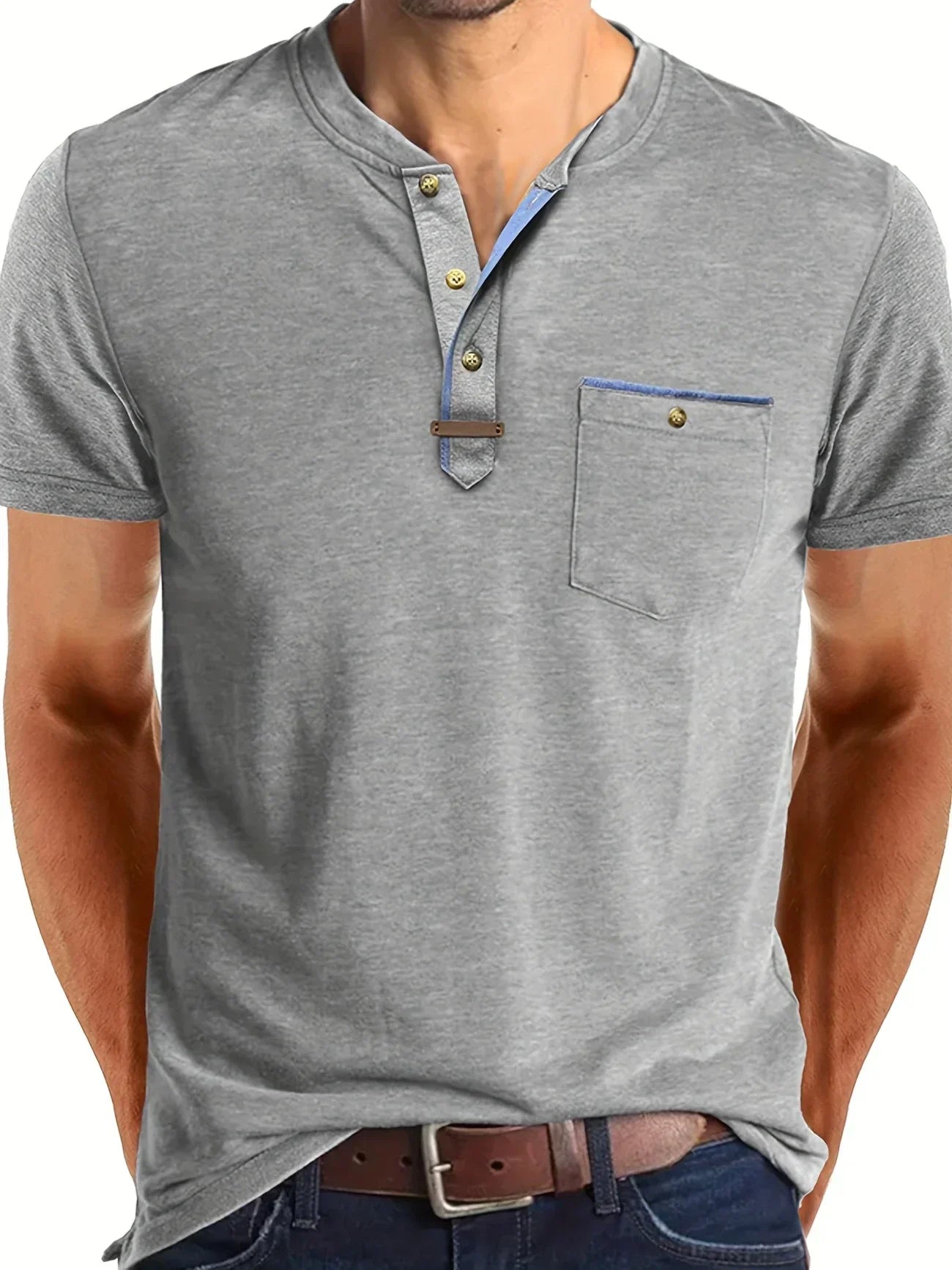 B&M™ | T-shirt elegante con colletto rotondo e tasca