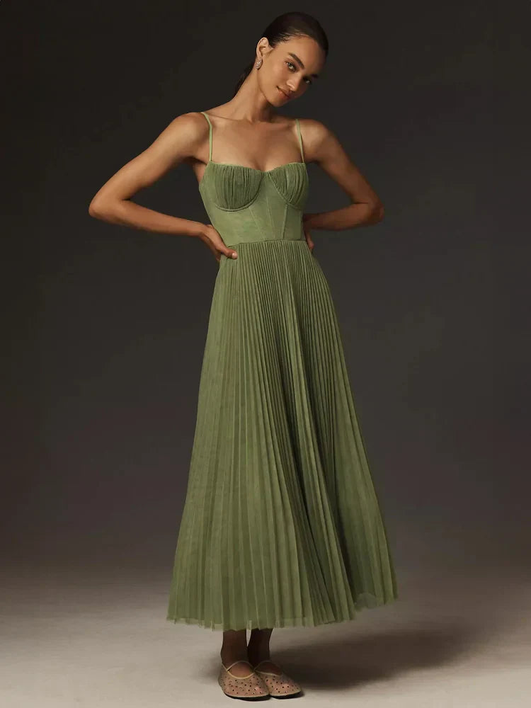 B&M™ | Abito Midi in Tulle Plissettato