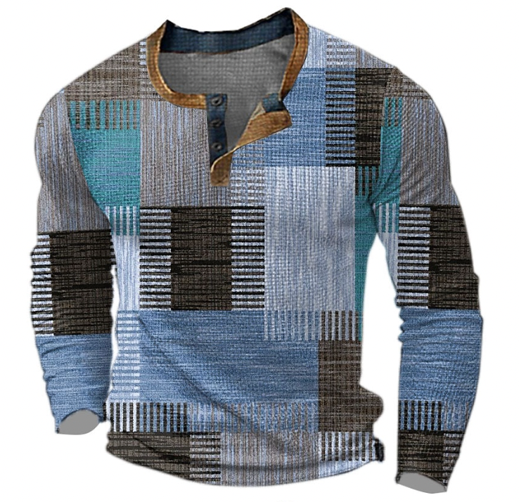B&M™ | Maglione con stampa patchwork in cashmere e lana