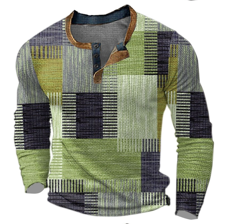 B&M™ | Maglione con stampa patchwork in cashmere e lana