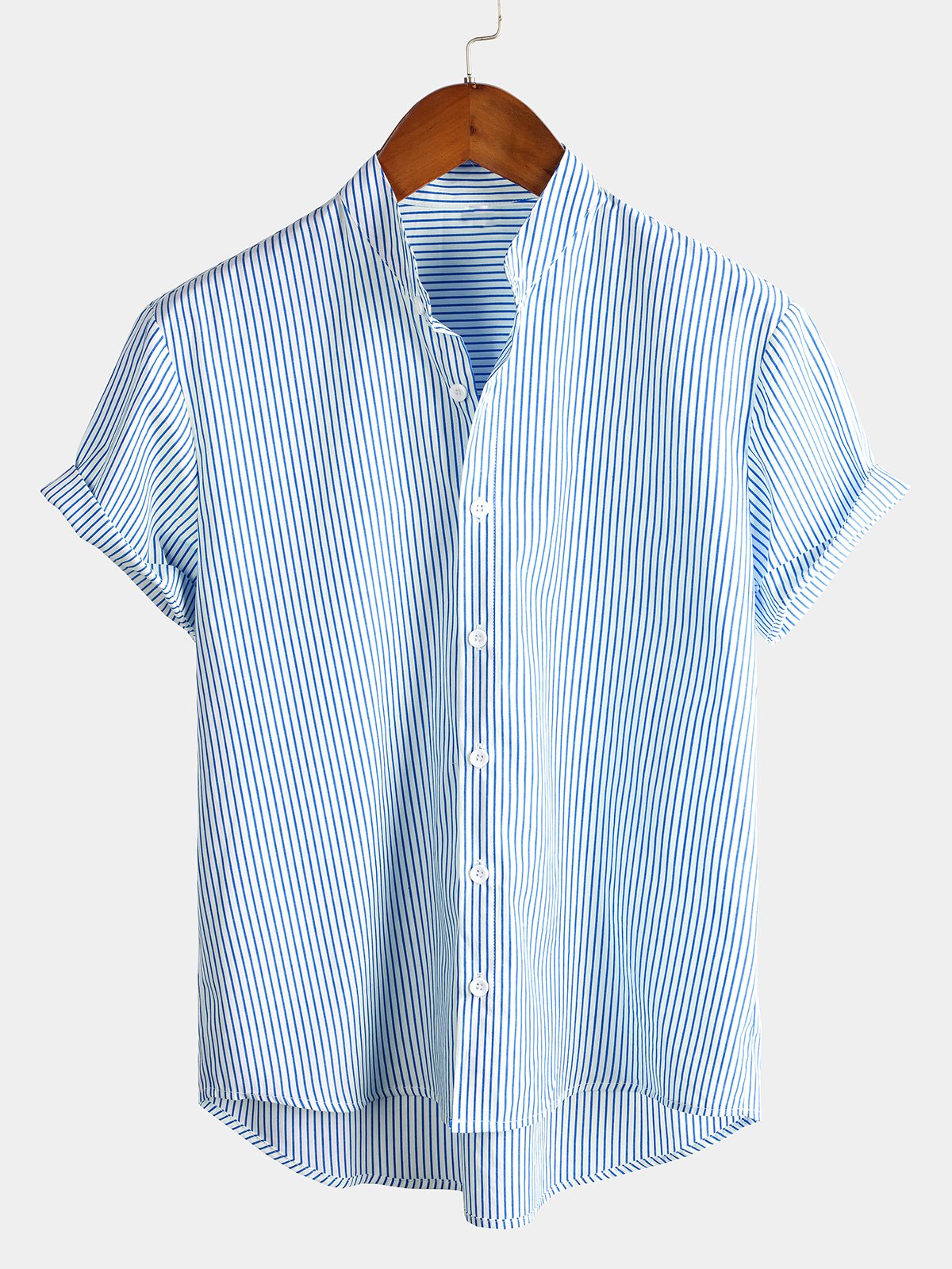 B&M™ | Camicia da uomo in cotone a maniche corte con colletto Henley