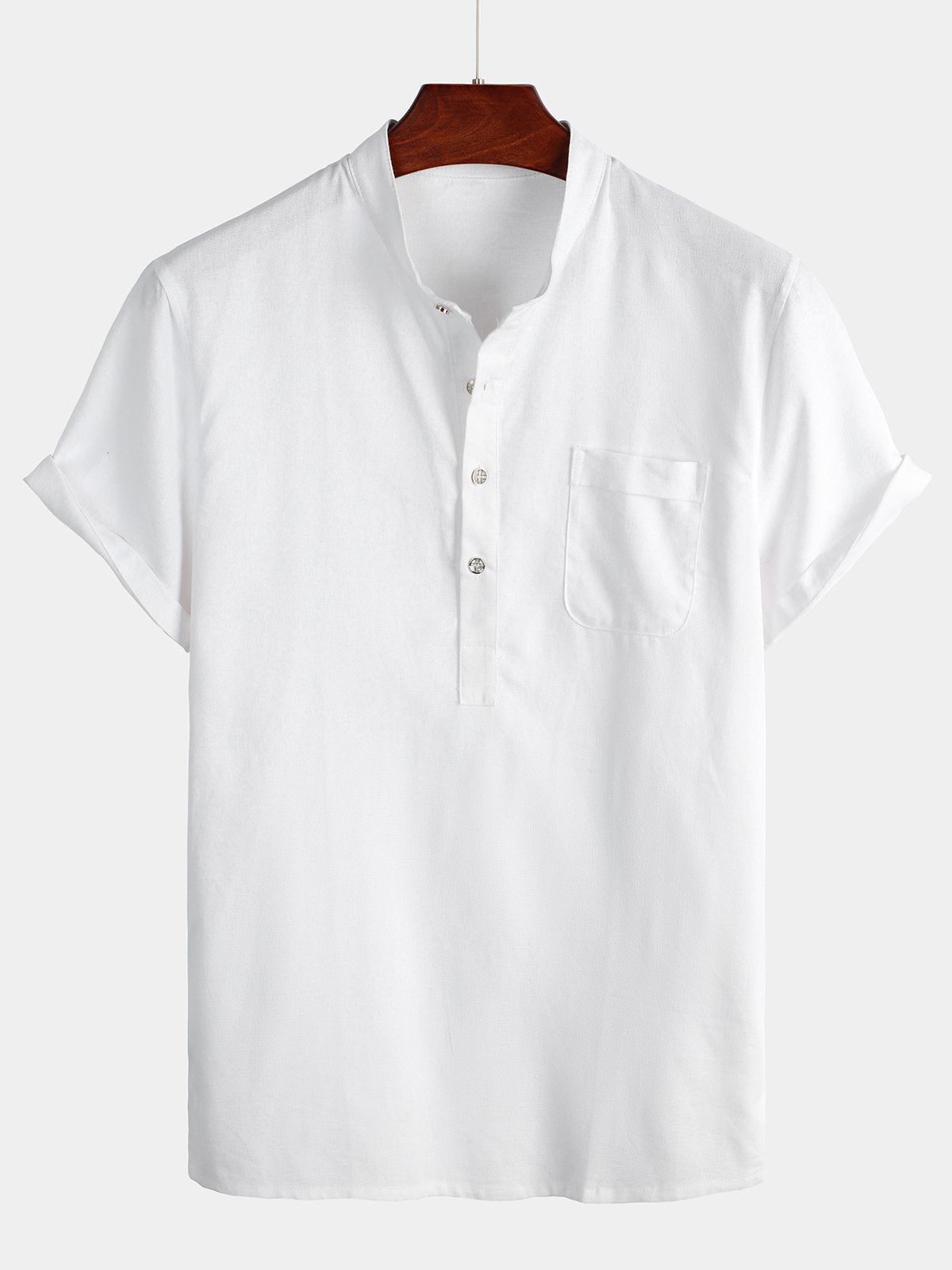B&M™ | Camicia bianca da uomo in lino e cotone