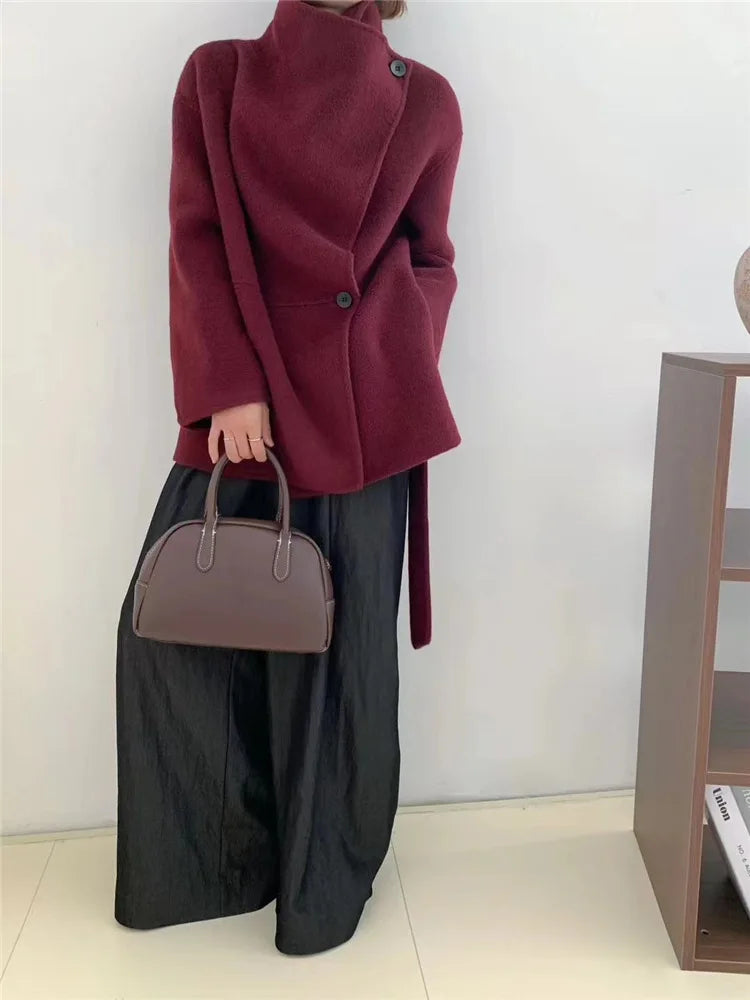 B&M™| Cappotto in Seta, Lana e Cashmere