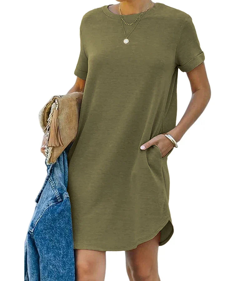 B&M™ | Abito T-shirt casual a maniche corte con tasca