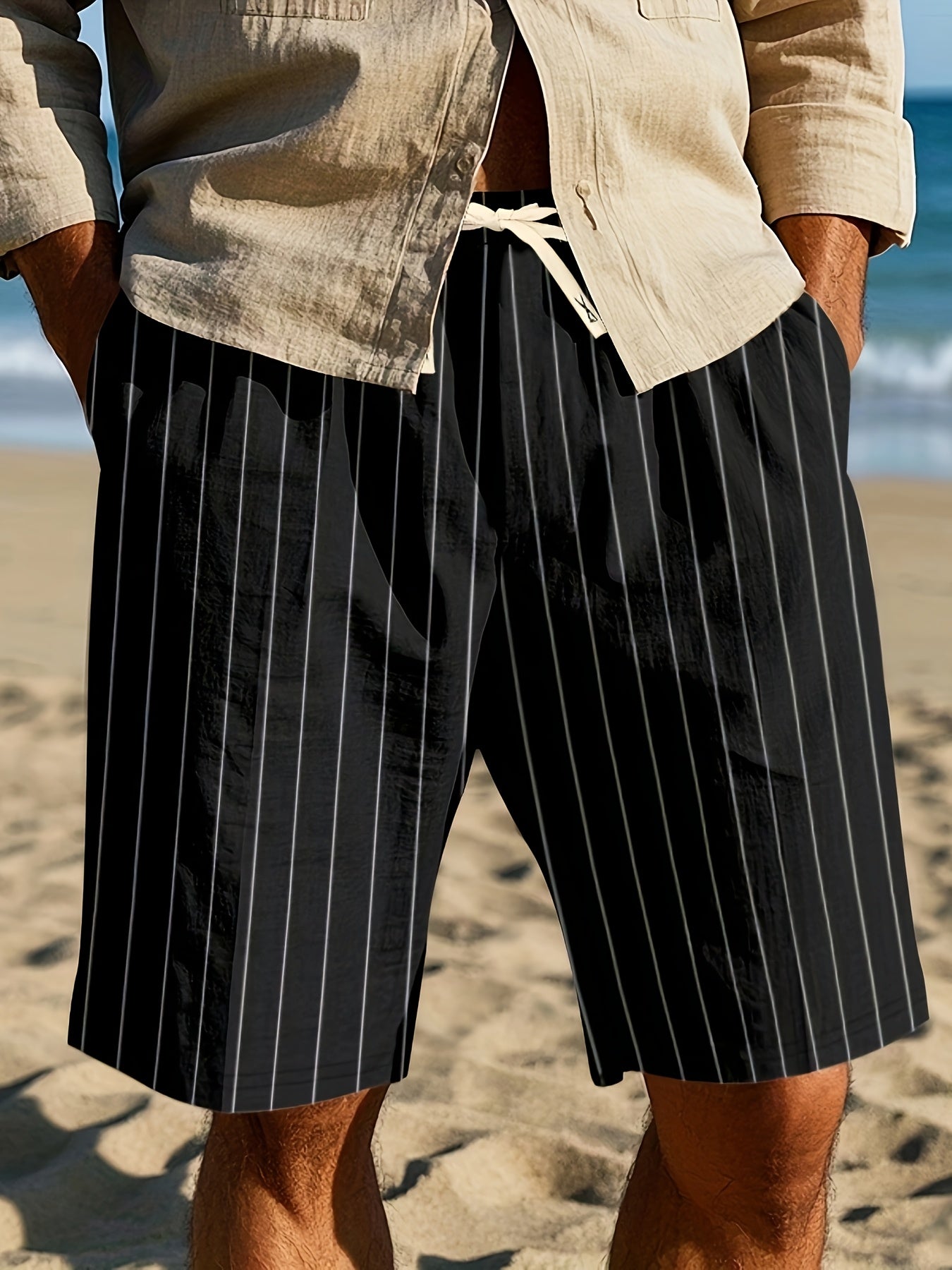 B&M™ | Pantaloni Relaxati a Righe per la Spiaggia