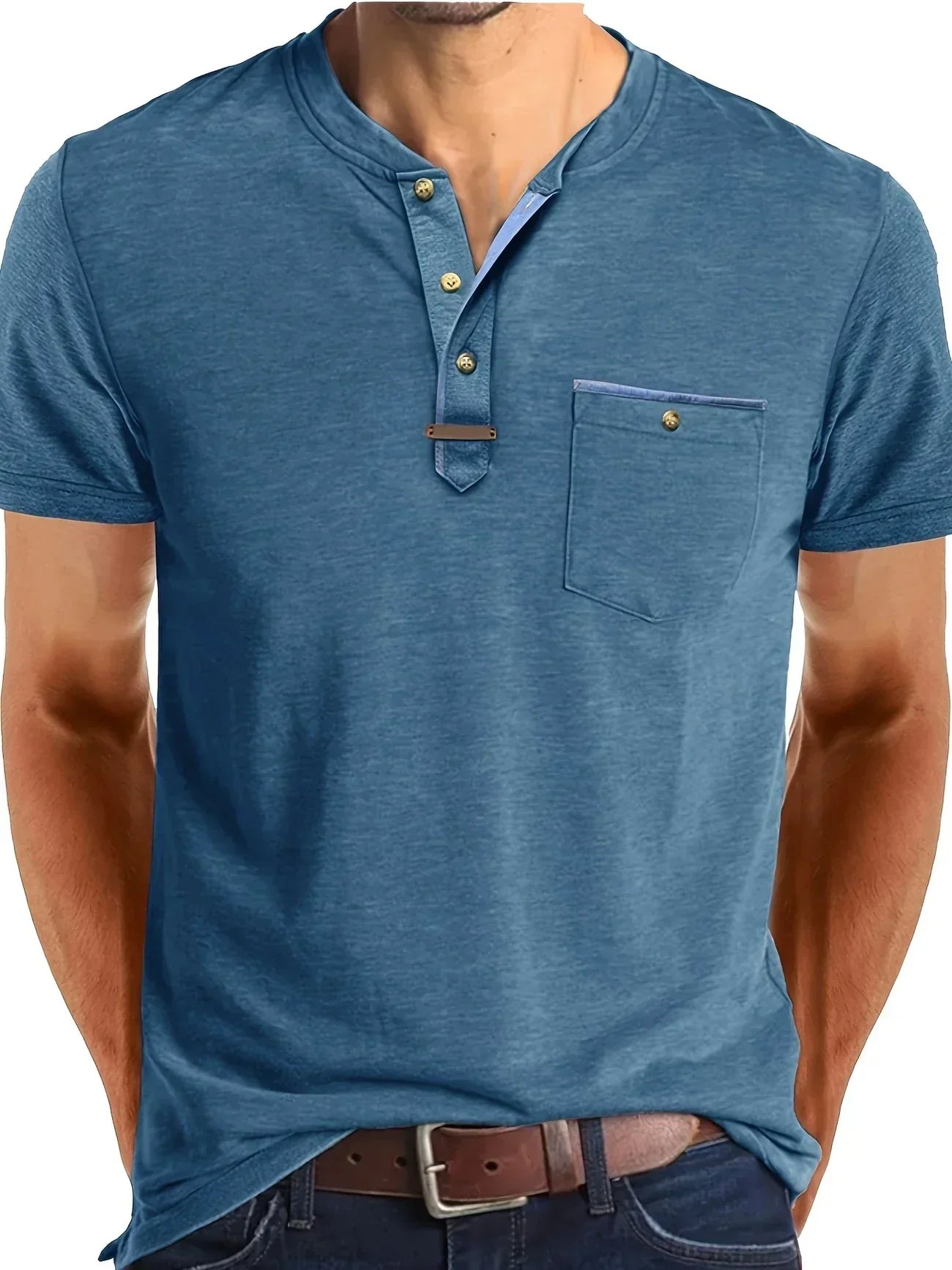 B&M™ | T-shirt elegante con colletto rotondo e tasca