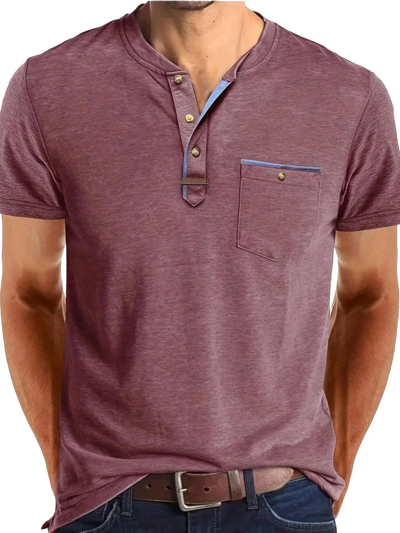 B&M™ | T-shirt elegante con colletto rotondo e tasca