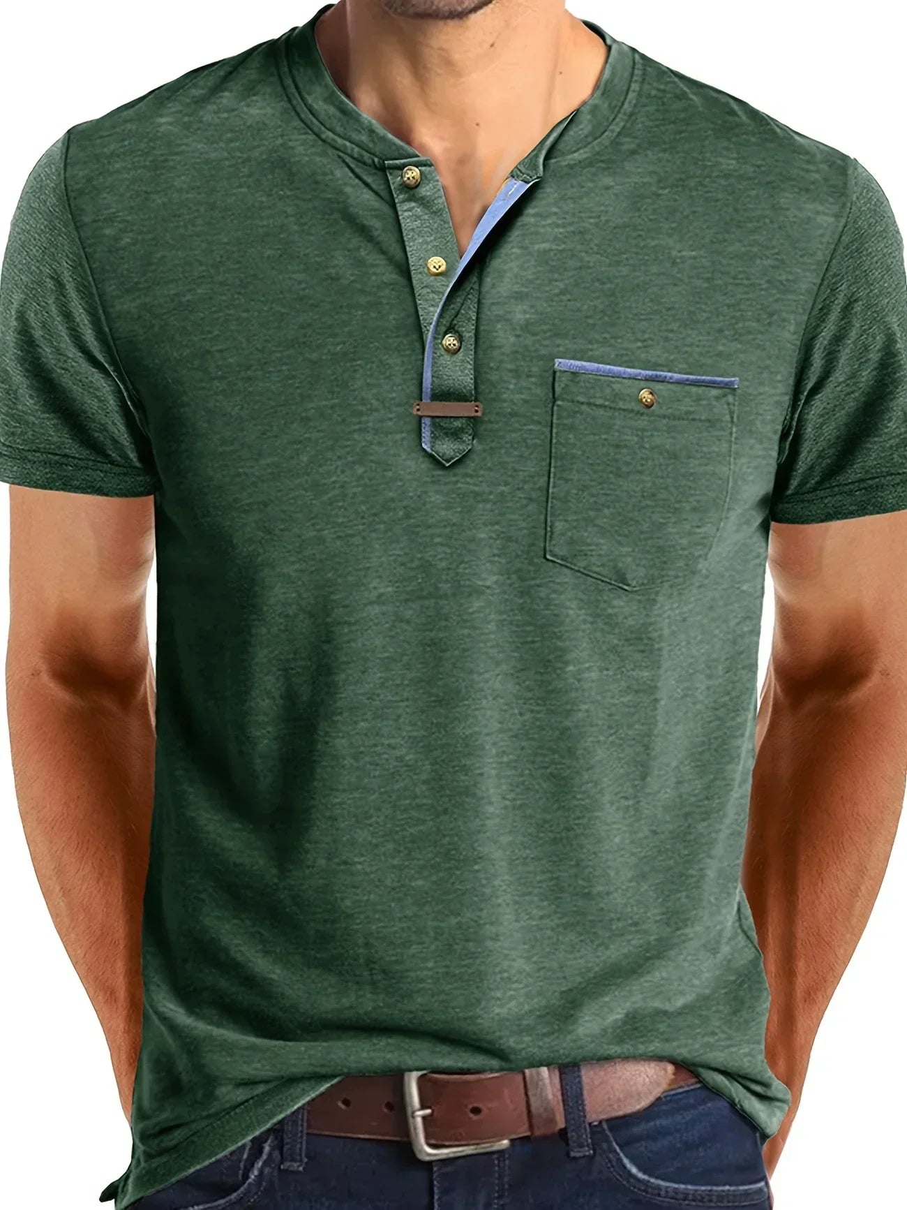 B&M™ | T-shirt elegante con colletto rotondo e tasca