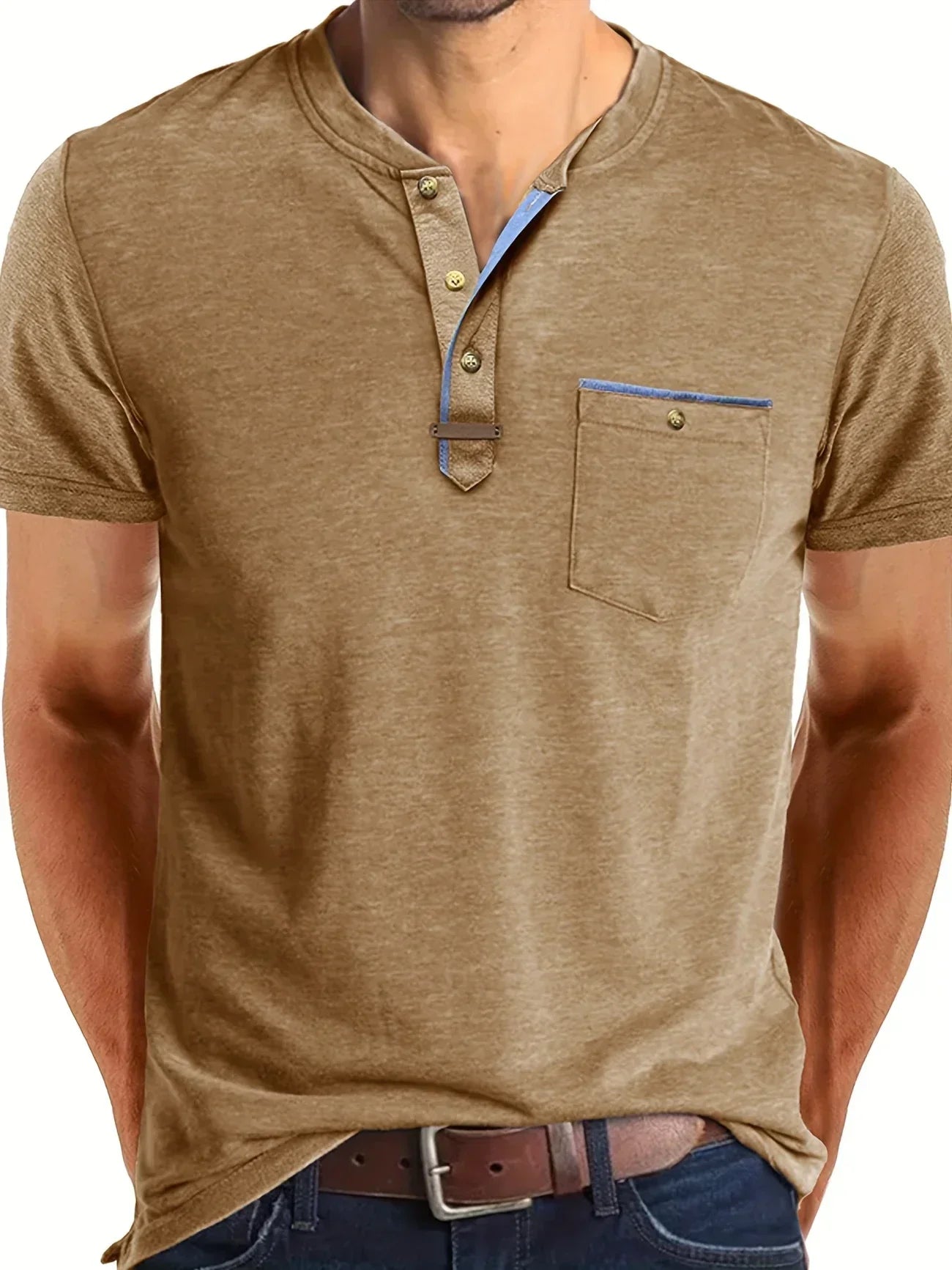 B&M™ | T-shirt elegante con colletto rotondo e tasca