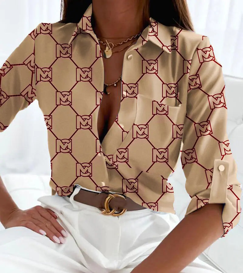 B&M™ | Blusa Elegante con Stampa Artistica
